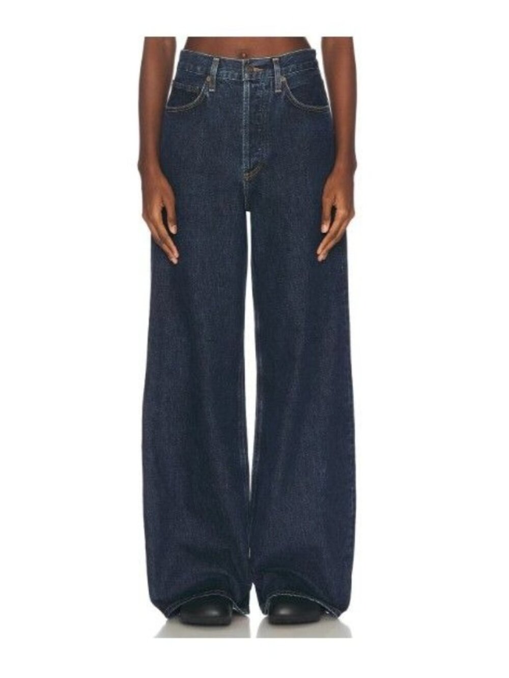 AGOLDE Dame High Rise Wide Leg Jeans in Pendulum Size 25